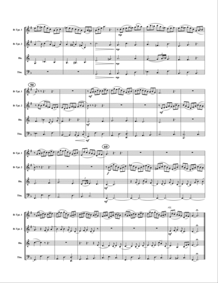 Jesu, Joy of Man's Desiring Brass Quartet scores gallery preview page 3