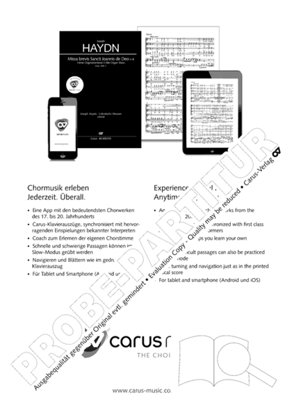 Missa brevis Sti. Joannis de Deo (Kleine Orgelsolomesse)
