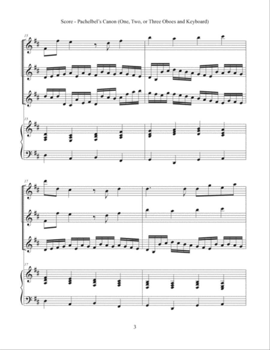 Canon (Oboe and Keyboard Bassoon scores gallery preview page 4
