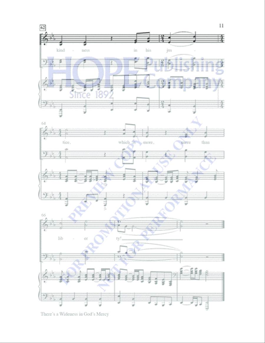 There's a Wideness in God's Mercy 4-Part scores gallery preview page 11