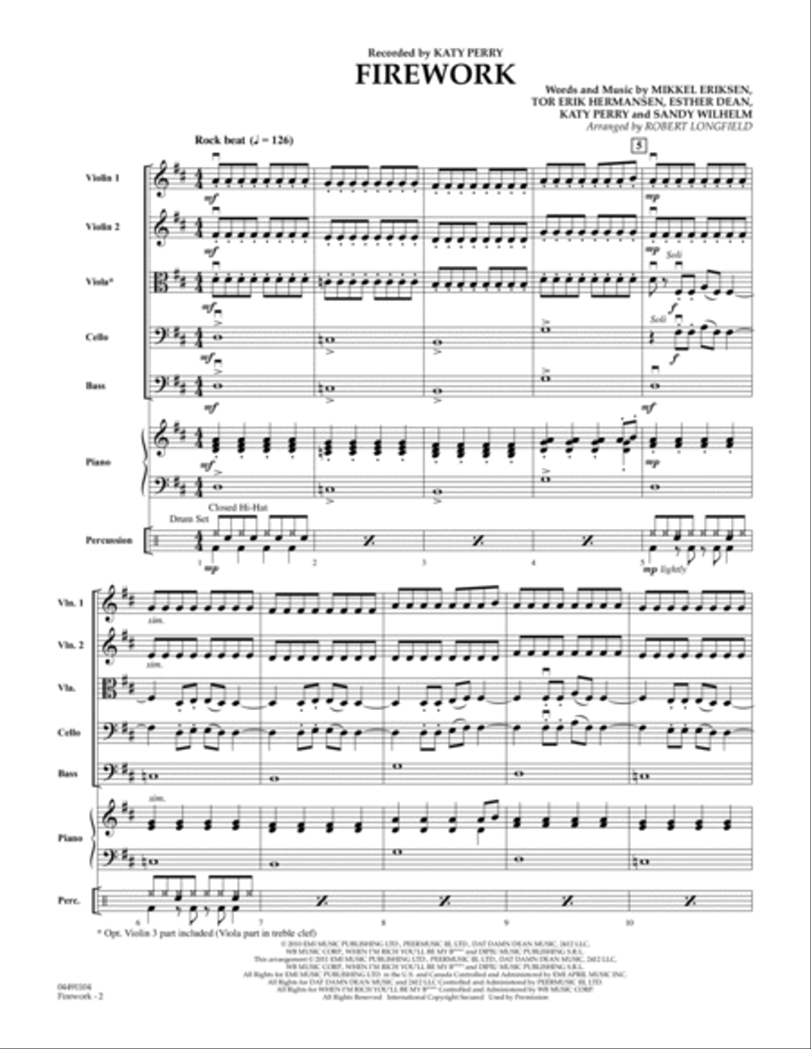 Firework - Full Score Orchestra scores gallery preview page 2
