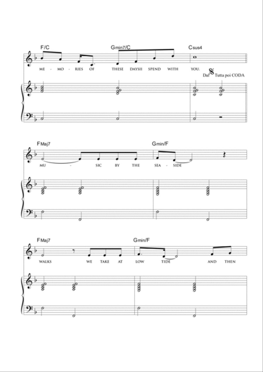 The days of memories The days of memories Piano, Vocal, Guitar scores gallery preview page 4