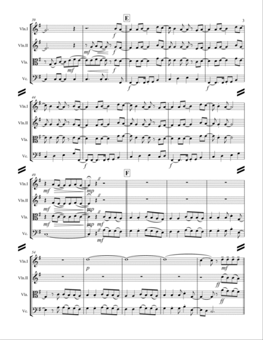 Here I Am To Worship String Quartet scores gallery preview page 4