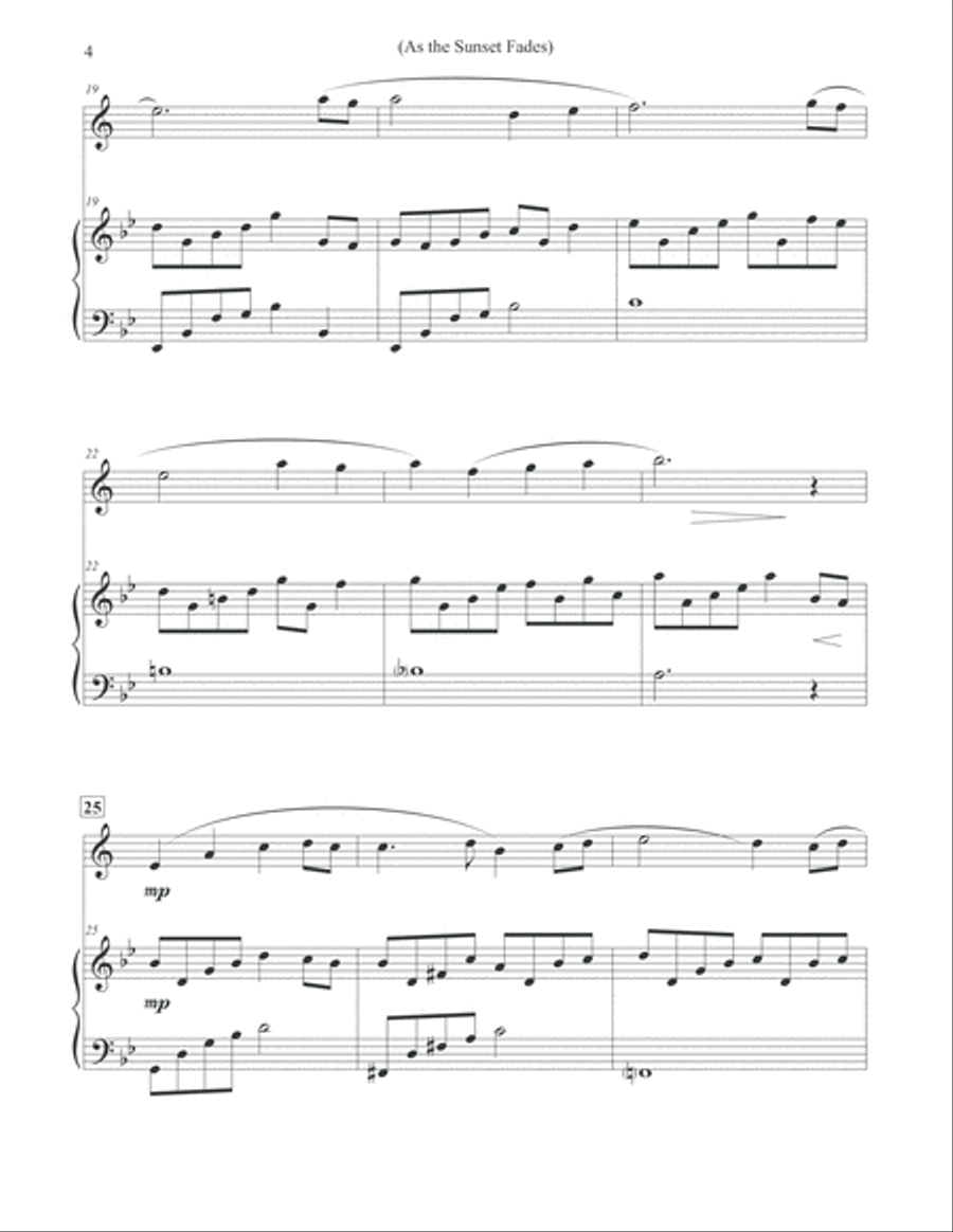 As the Sunset Fades - Clarinet & Piano Clarinet Solo scores gallery preview page 4
