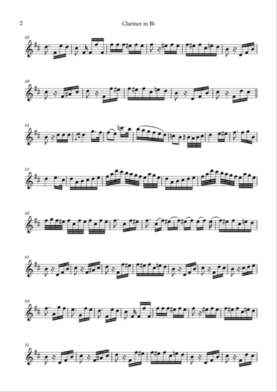 Pour Elise (Für Elise) for Clarinet Clarinet Solo scores gallery preview page 2