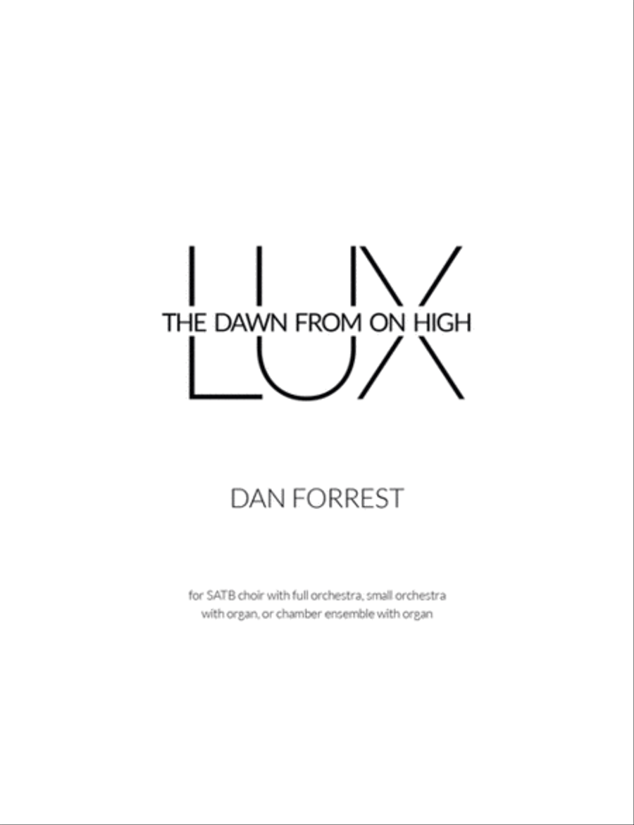 LUX Full Score (Chamber Ensemble Version) Score scores gallery preview page 1