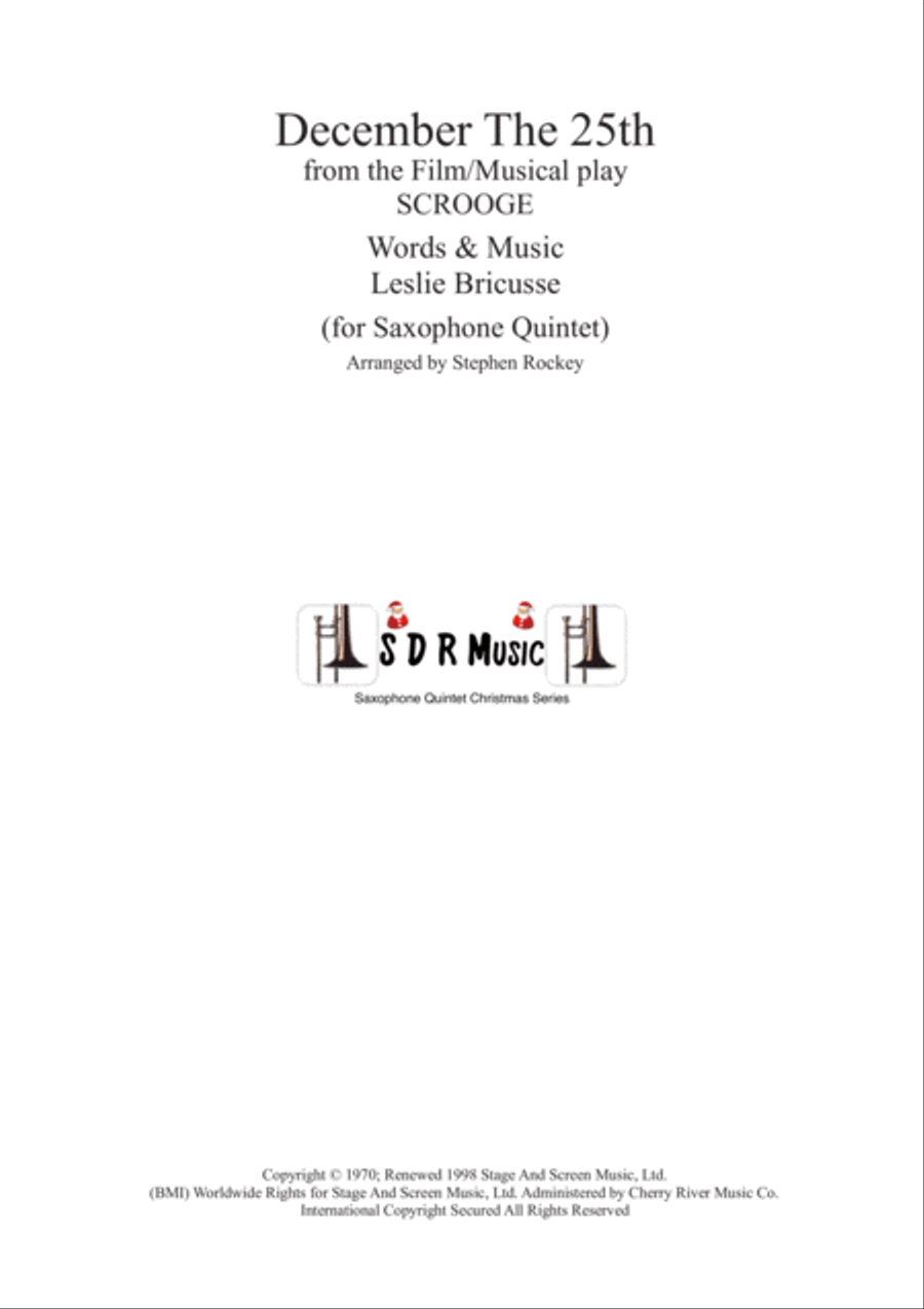 December The 25th Woodwind Ensemble scores gallery preview page 1
