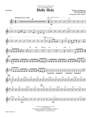 Holly Holy (from A Beautiful Noise) (arr. Mac Huff) - Guitar