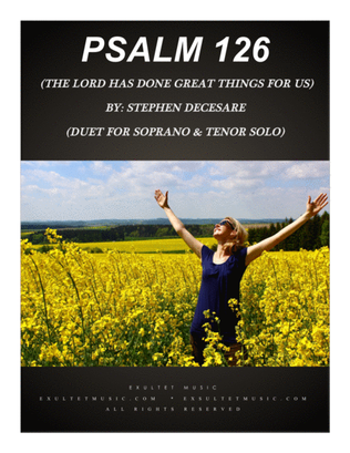 Book cover for Psalm 126 (Duet for Soprano and Tenor Solo)