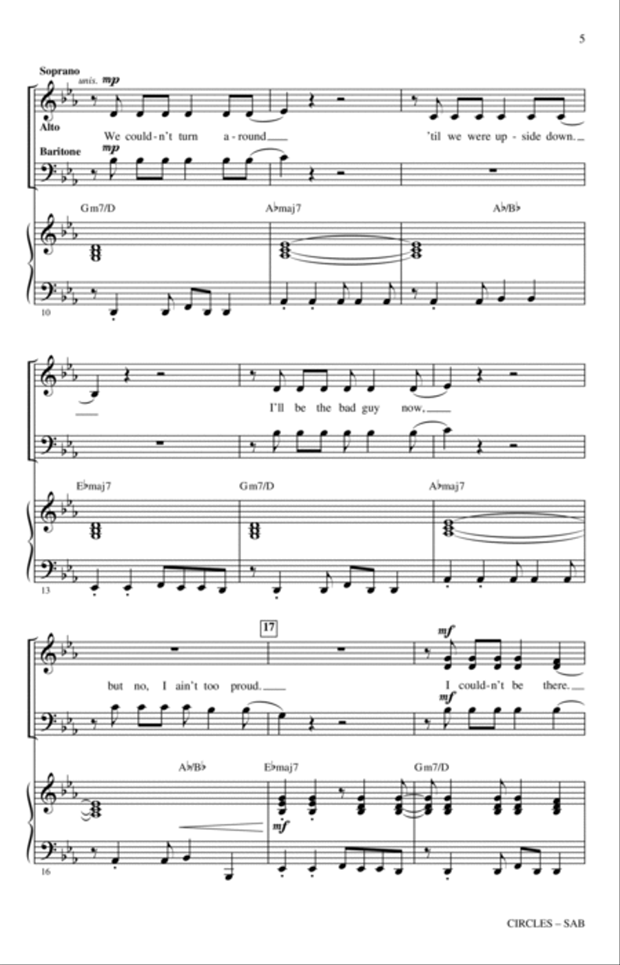 Circles (arr. Jack Zaino) 3-Part scores gallery preview page 3