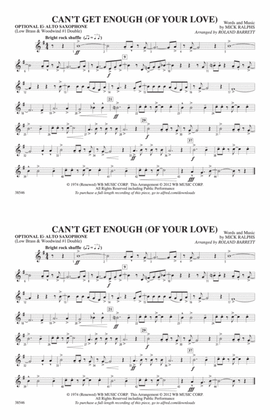 Can't Get Enough (Of Your Love): Optional Alto Sax