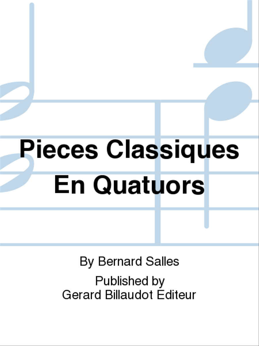 Pieces Classiques En Quatuors Chamber Music scores gallery preview page 1