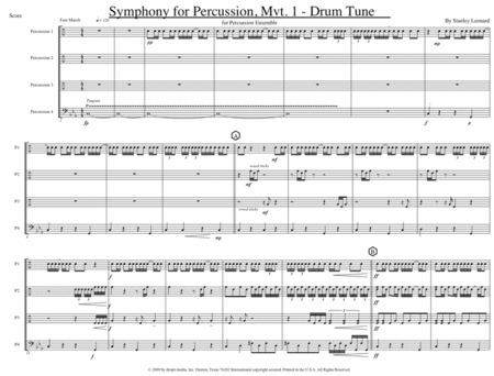 Symphony for Percussion, Mvt.1 - Drum Tune