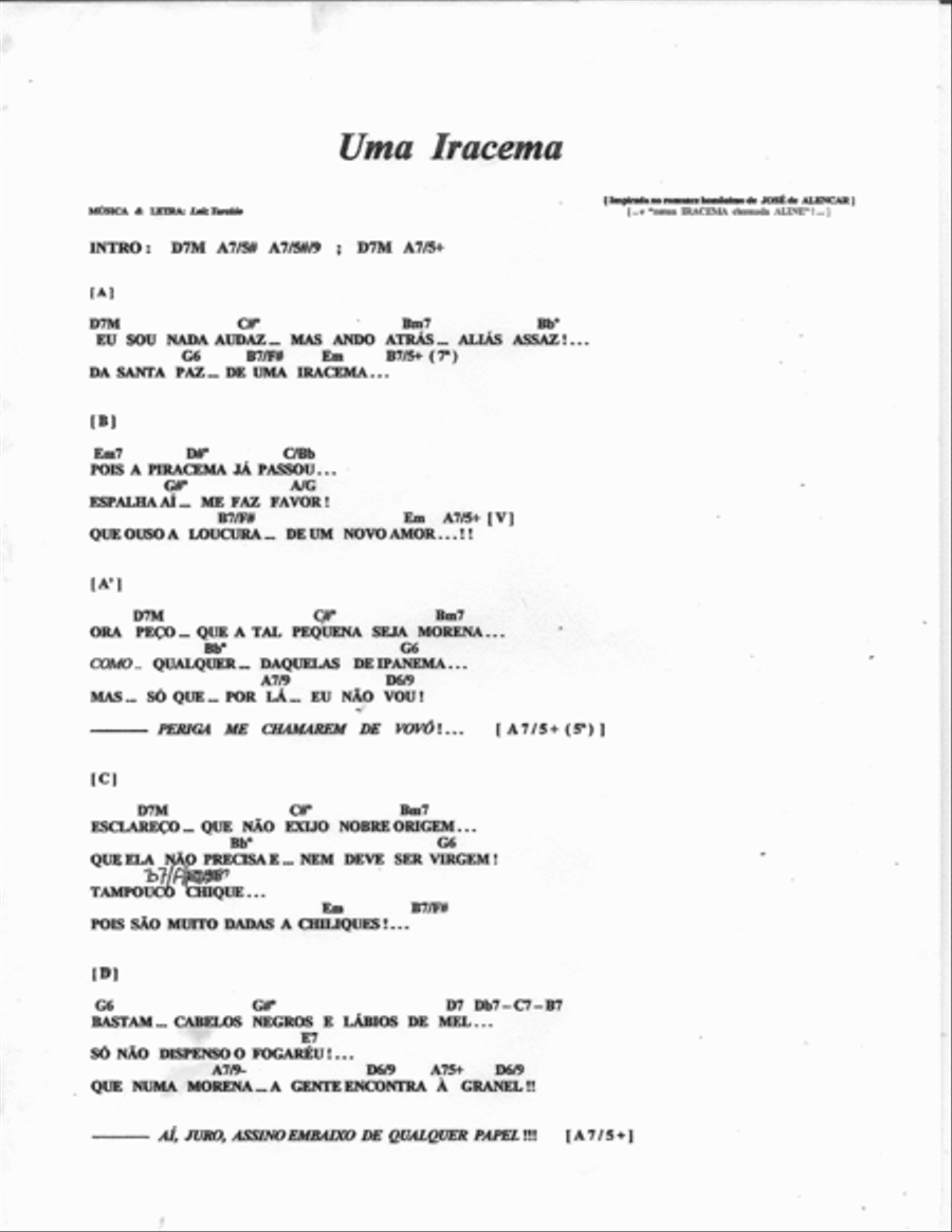 Uma Iracema - Part-1: It's a Bossa Nova song Small Ensemble scores gallery preview page 1