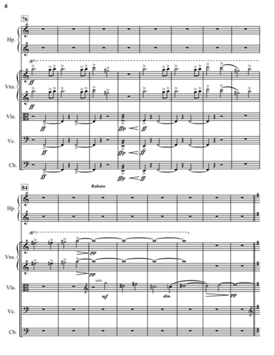 Shadows of the Soul for Strings and Harp String Orchestra scores gallery preview page 6