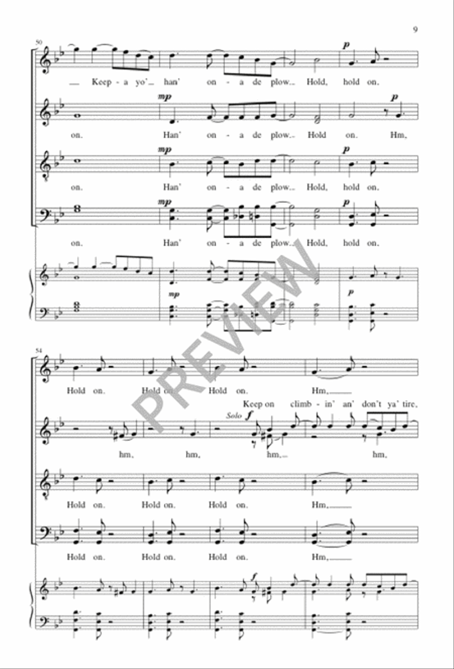 Hold On SSAATTBB scores gallery preview page 8