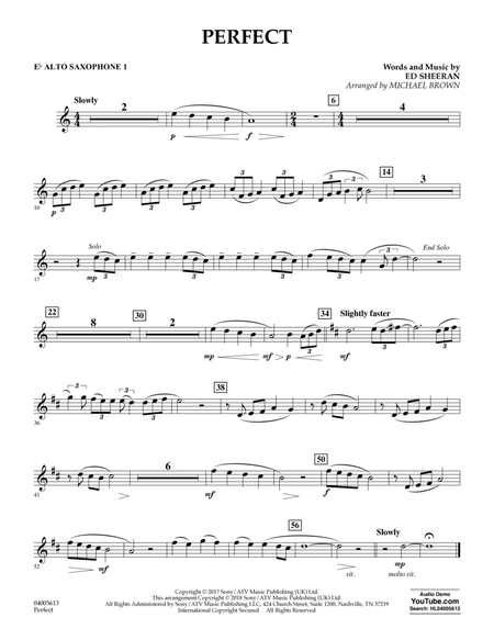 Perfect (arr. Michael Brown) - Eb Alto Saxophone 1