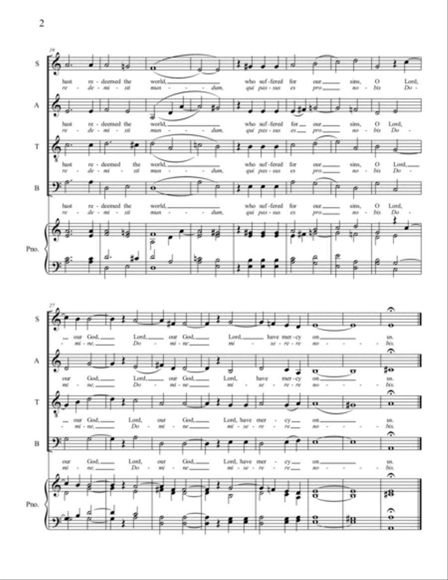 Adoramus Te (SATB - 2 settings) 4-Part scores gallery preview page 2