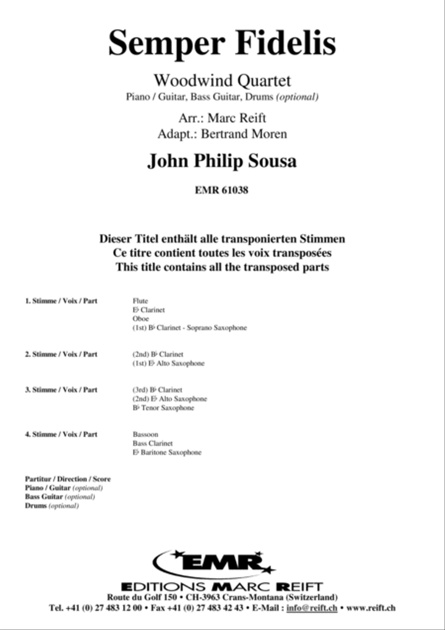 Semper Fidelis Woodwind Quartet scores gallery preview page 2