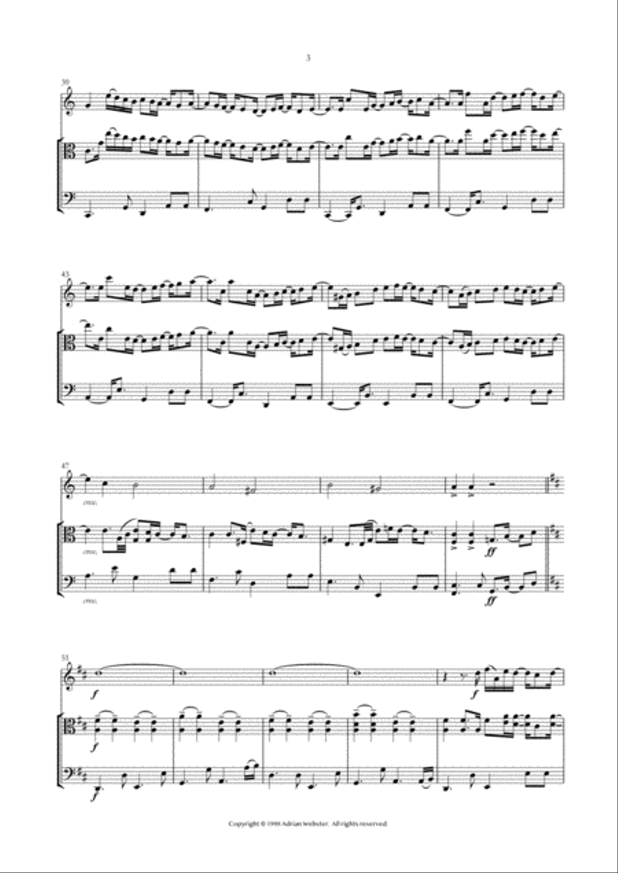 Who Wants To Fall In Love? (Ballad Version) for String Trio - CrusaderBeach - Romantic Wedding Music String Trio scores gallery preview page 3