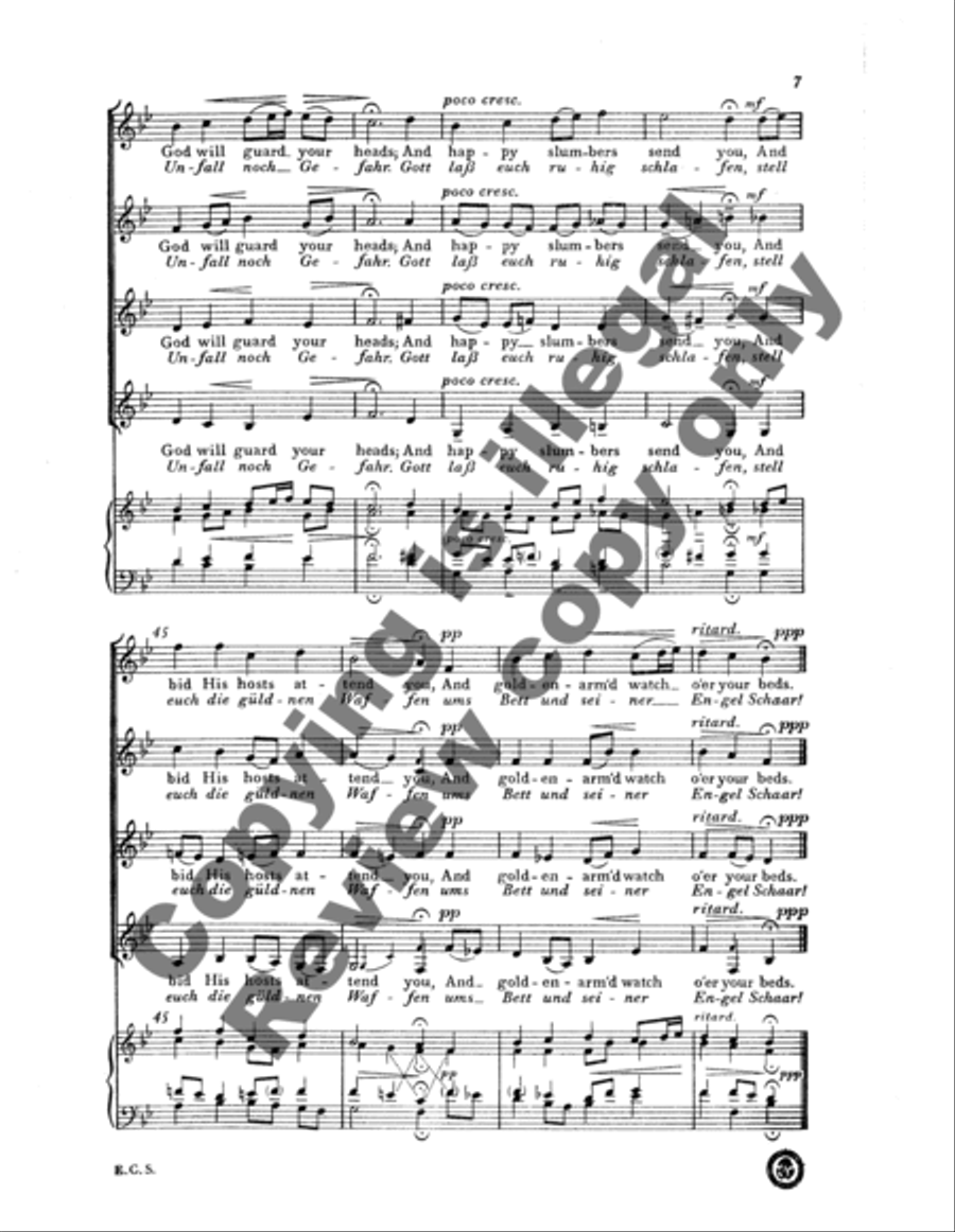 Nun ruhen alle Waelder (Now All the Woods are Sleeping) SSAA scores gallery preview page 8