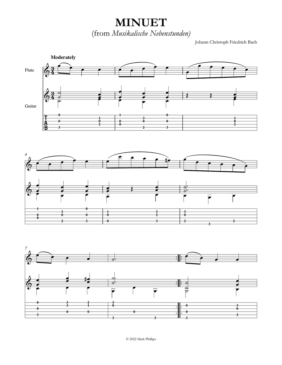Minuet (from Musikalische Nebenstunden)