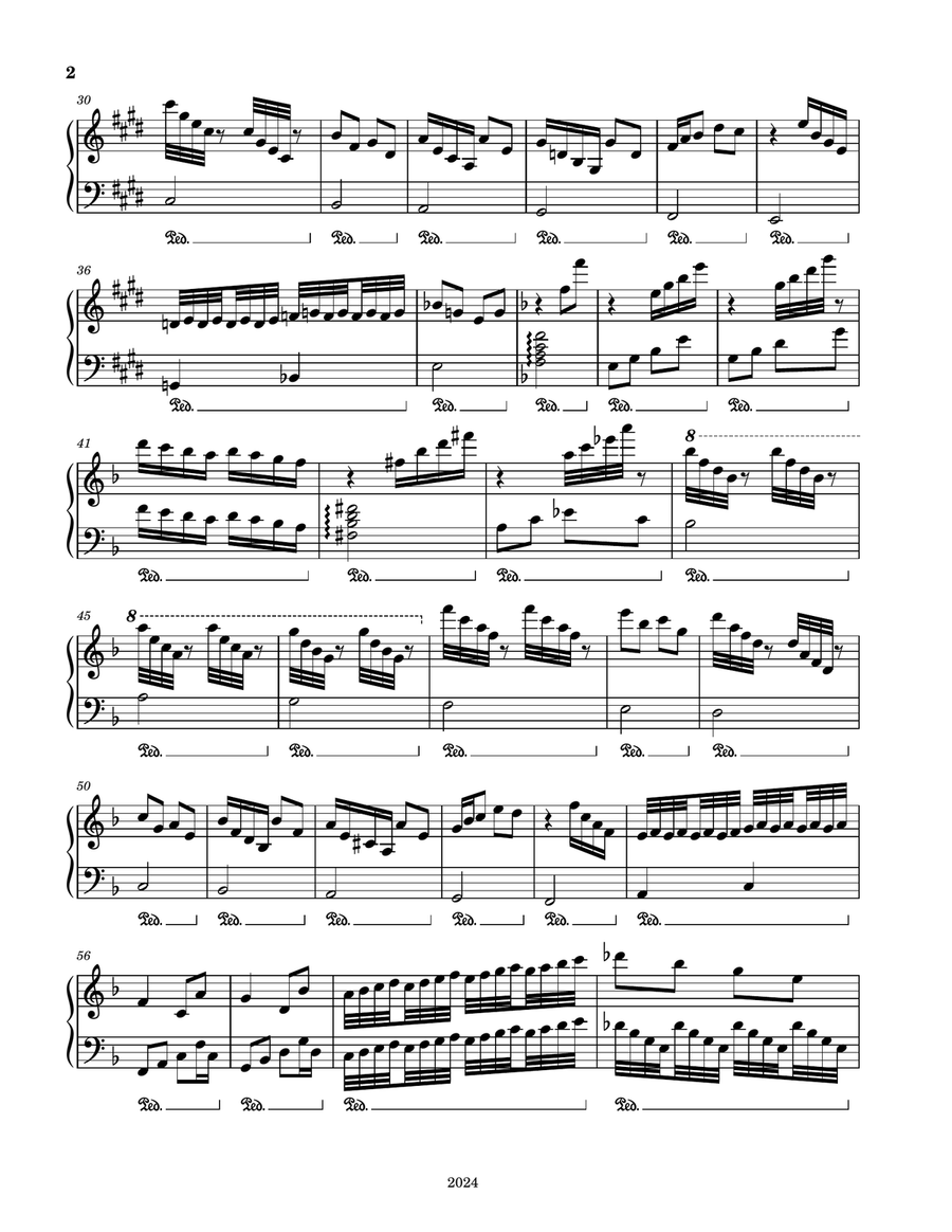 Piano Dream No. 91124 Piano Solo scores gallery preview page 2