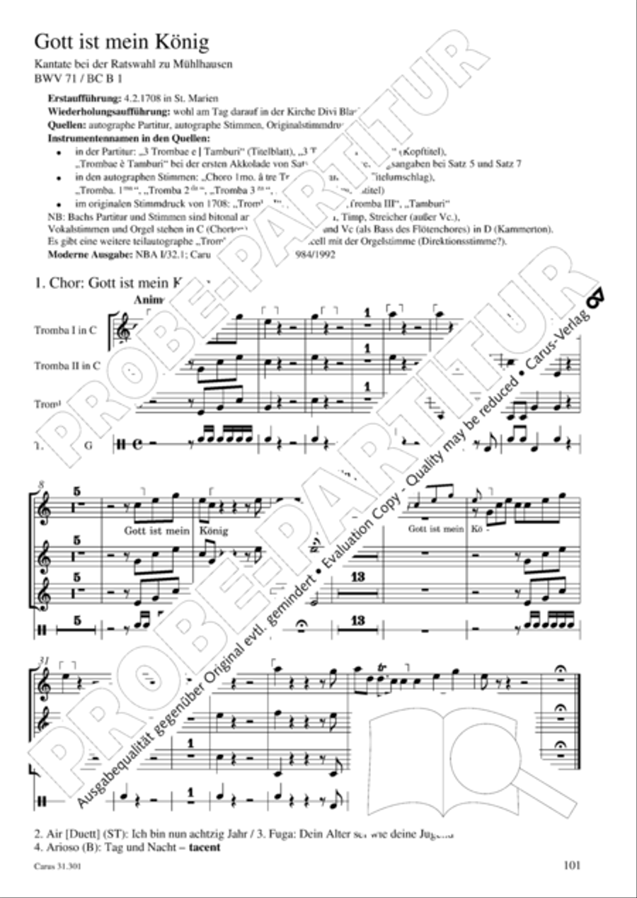 Bach for Brass 1: Cantatas I Voice scores gallery preview page 110