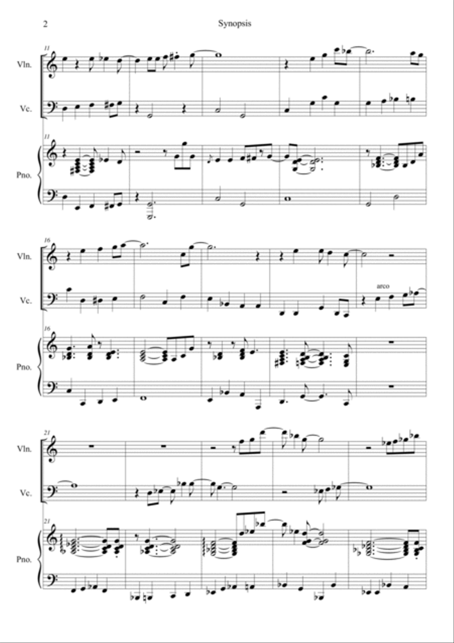 Synopsis Piano Trio scores gallery preview page 2