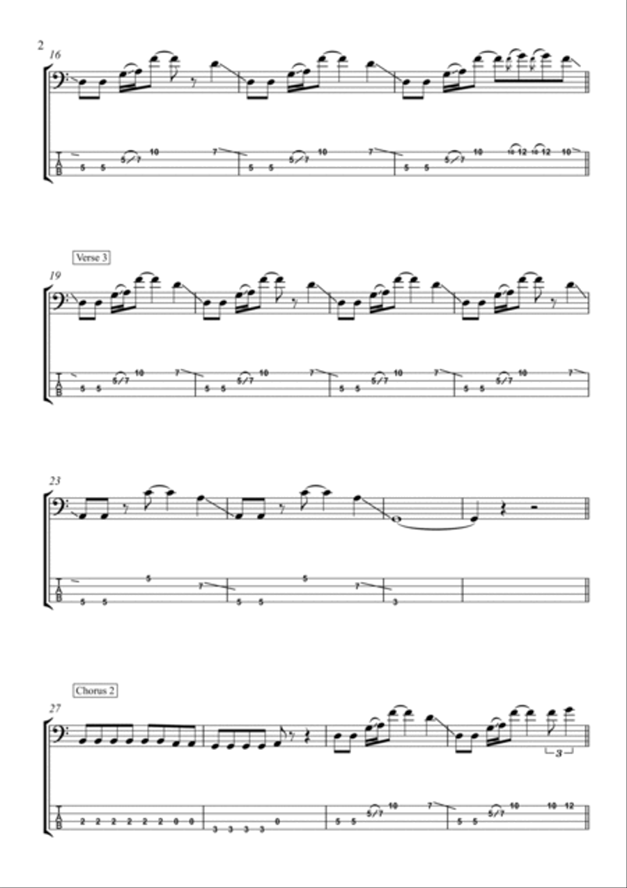 Come Together Bass Guitar scores gallery preview page 2