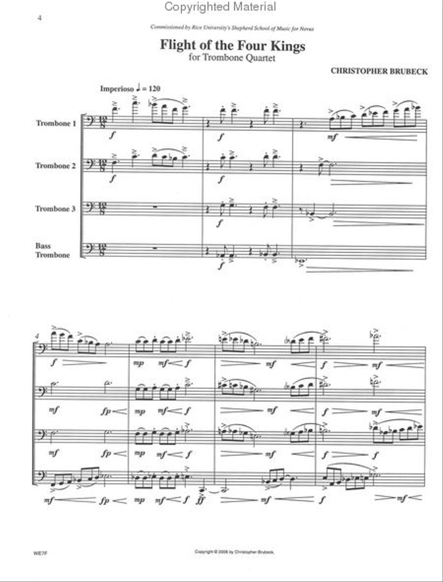 Flight of the Four Kings Trombone scores gallery preview page 2
