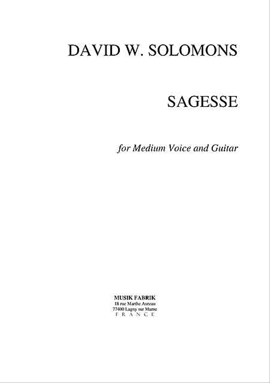 Sagesse Medium Voice scores gallery preview page 1