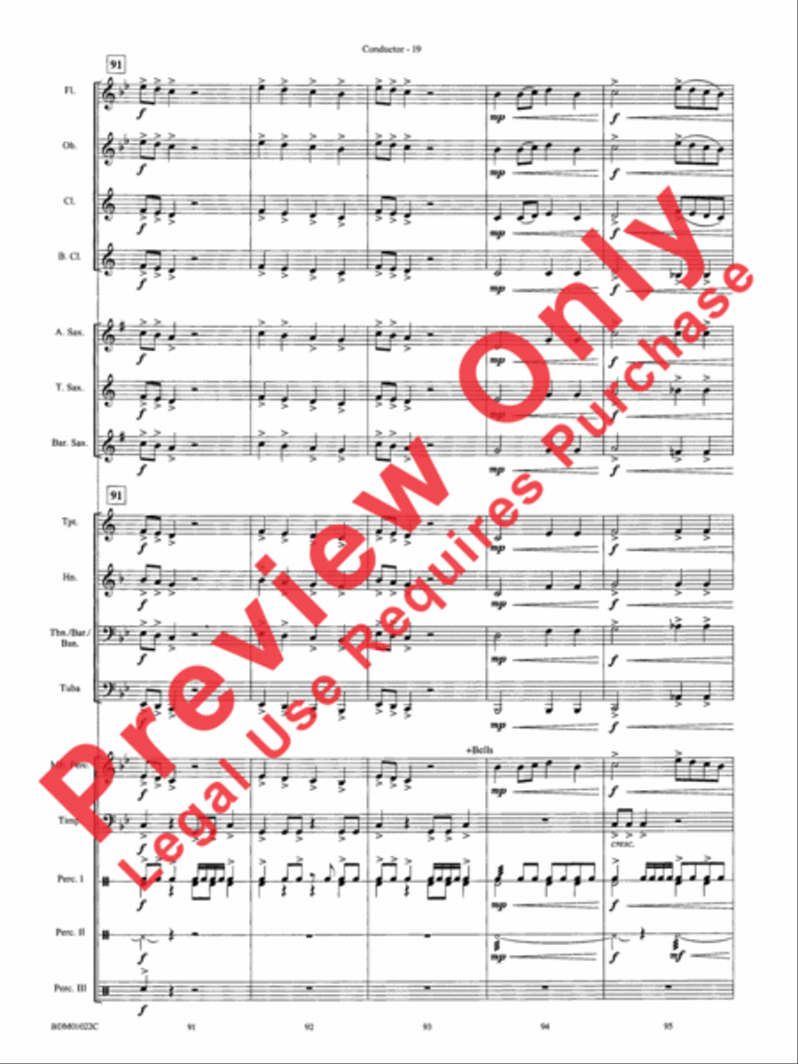 Dark Adventure Concert Band scores gallery preview page 21