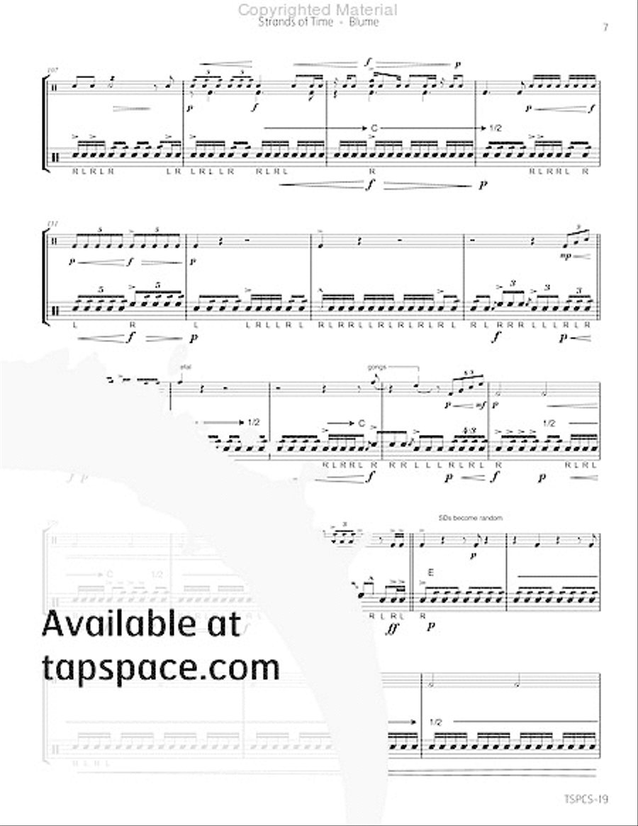 Strands of Time Percussion scores gallery preview page 12