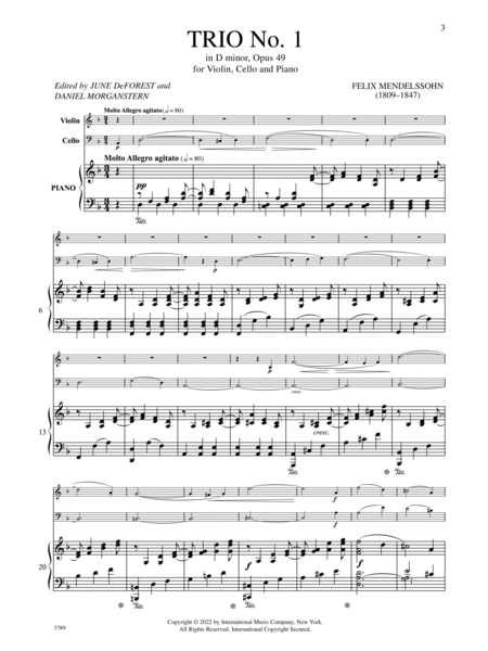 Trio No. 1 in D minor, Opus 49