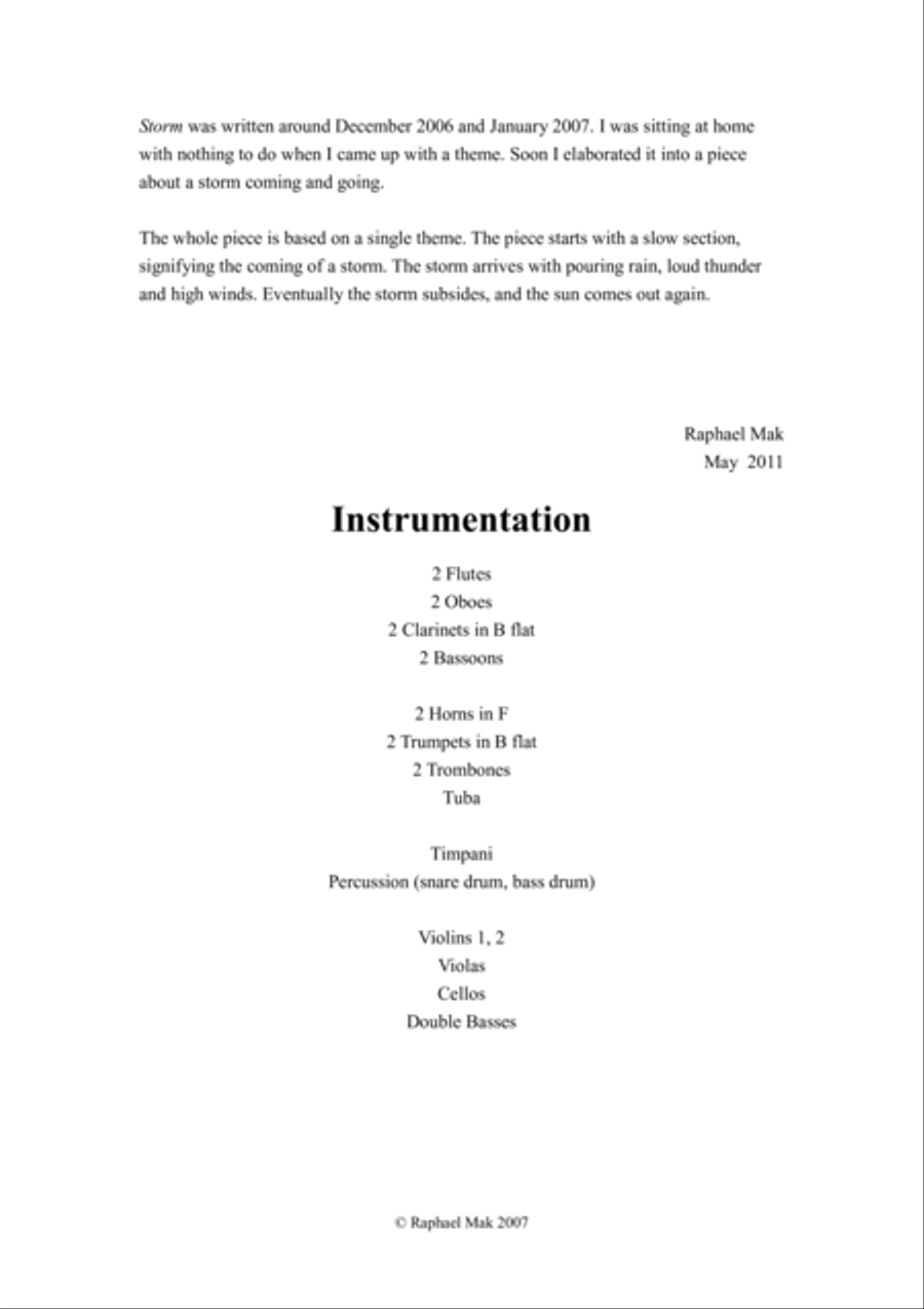 Storm, op. 3 Full Orchestra scores gallery preview page 2