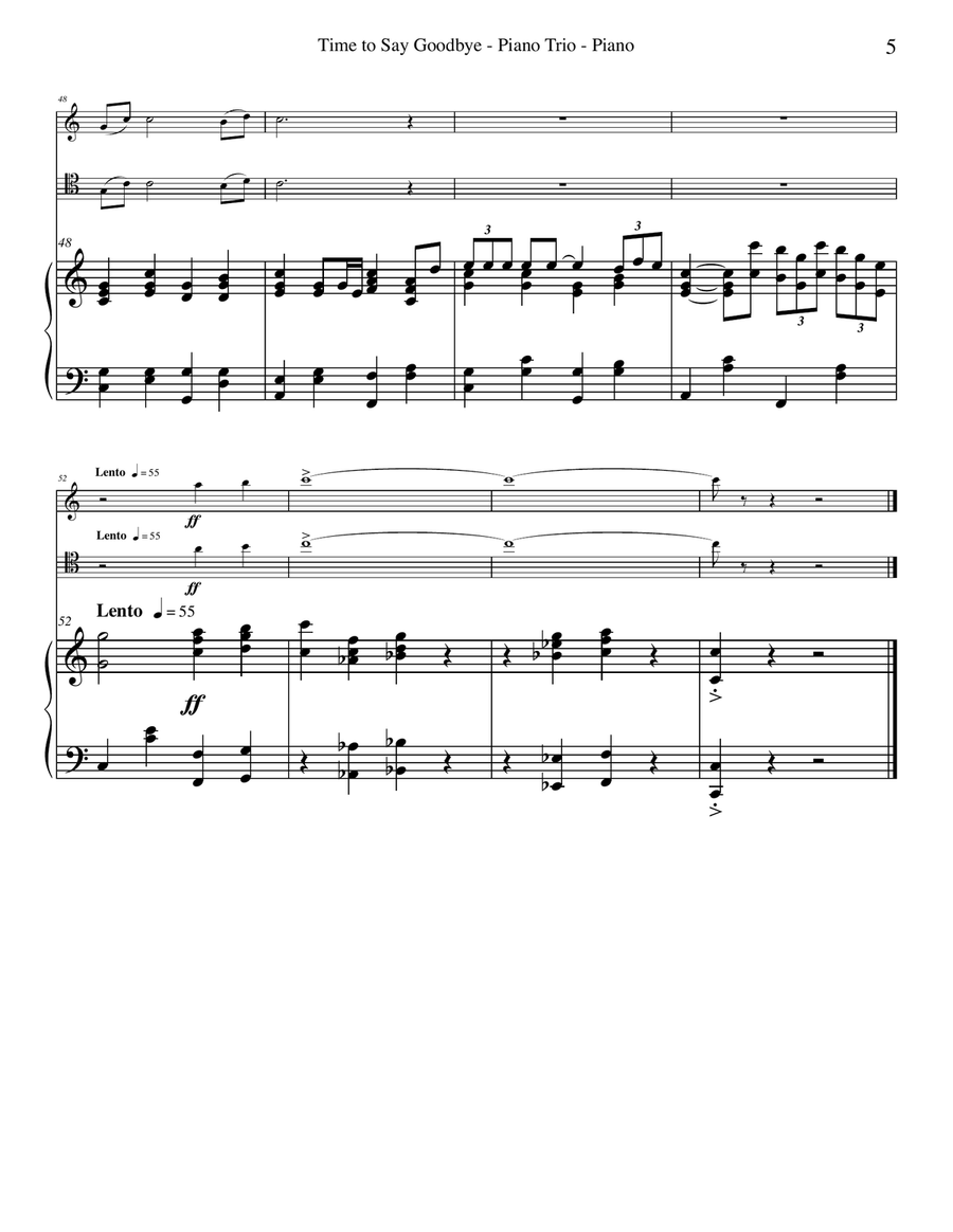 Time To Say Goodbye Piano Trio scores gallery preview page 5