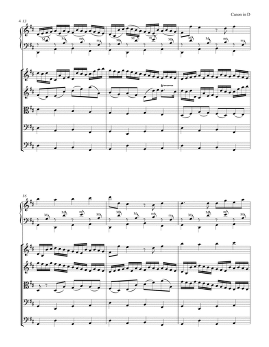 "Pachelbel Canon in D" for Accordion & String Ensemble - Complete Score and Parts image number null