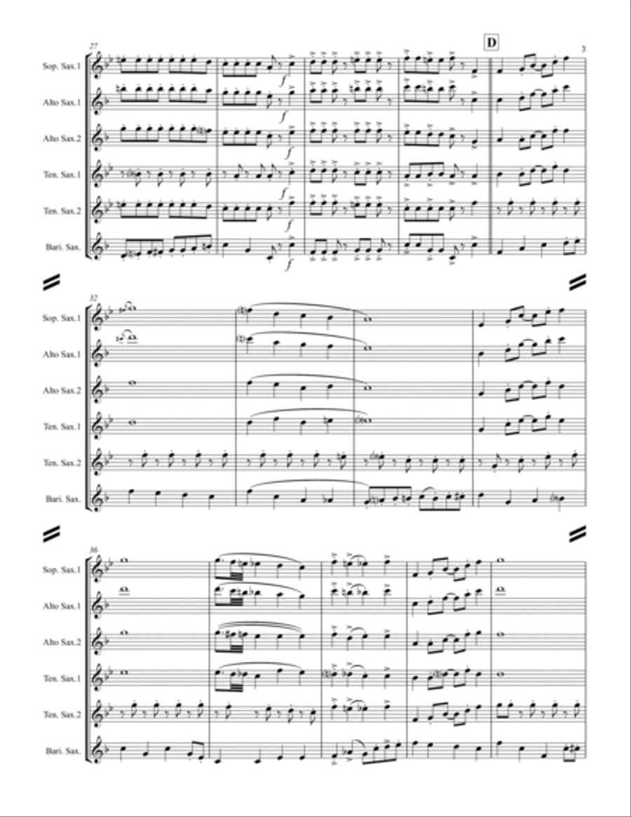 Too Fat Polka (she's Too Fat For Me) Saxophone Quintet scores gallery preview page 4