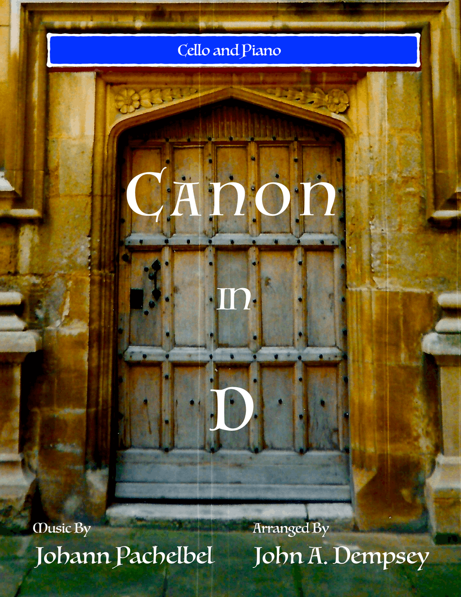 Canon in D (Cello and Piano) Piano scores gallery preview page 1