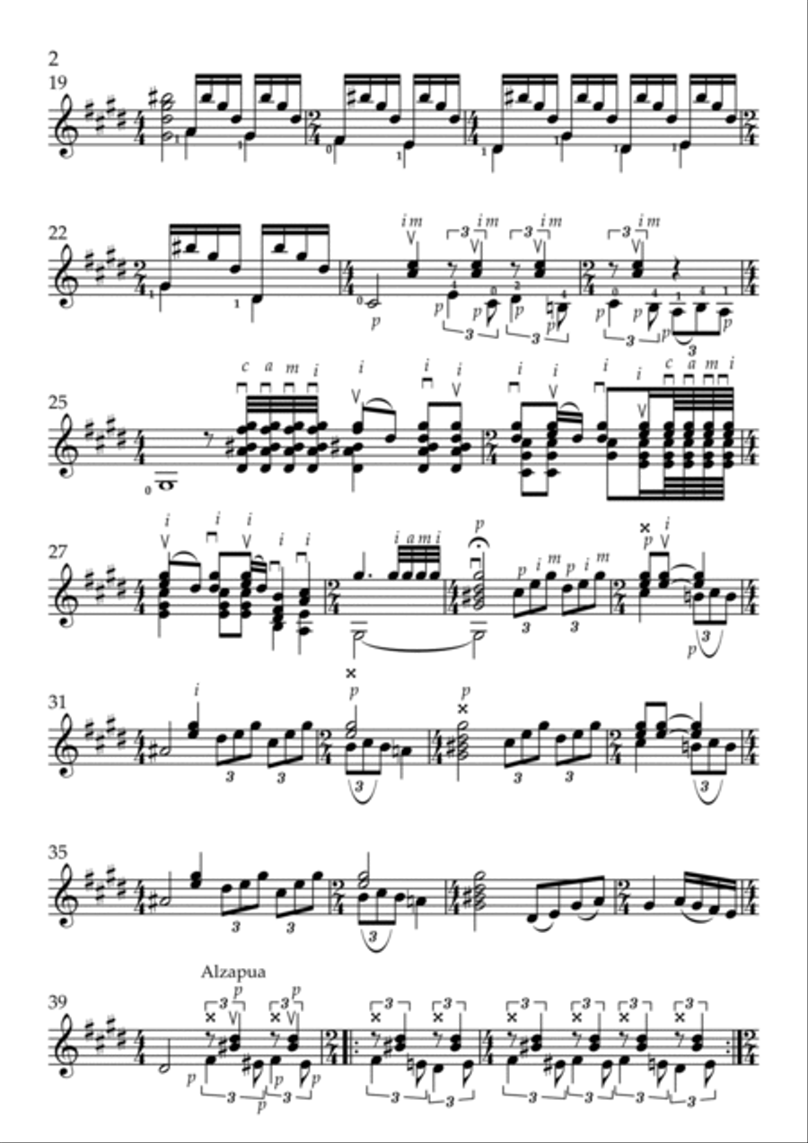Fandango de Huelva Acoustic Guitar scores gallery preview page 2