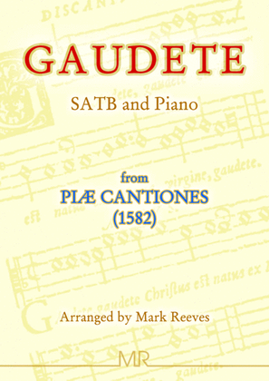Book cover for Gaudete for SATB choir