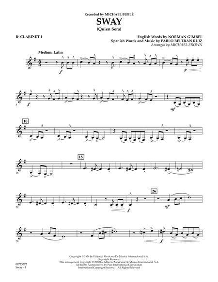 Sway (Quien Sera) - Bb Clarinet 1