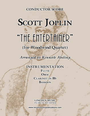 Book cover for Joplin - “The Entertainer” (for Woodwind Quartet)