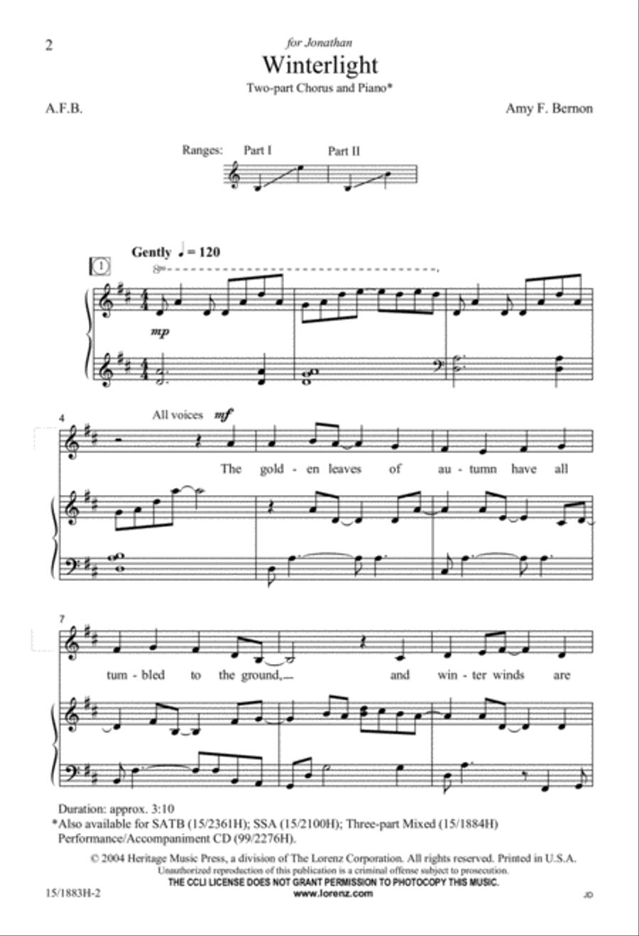 Winterlight Winterlight 2-Part scores gallery preview page 2