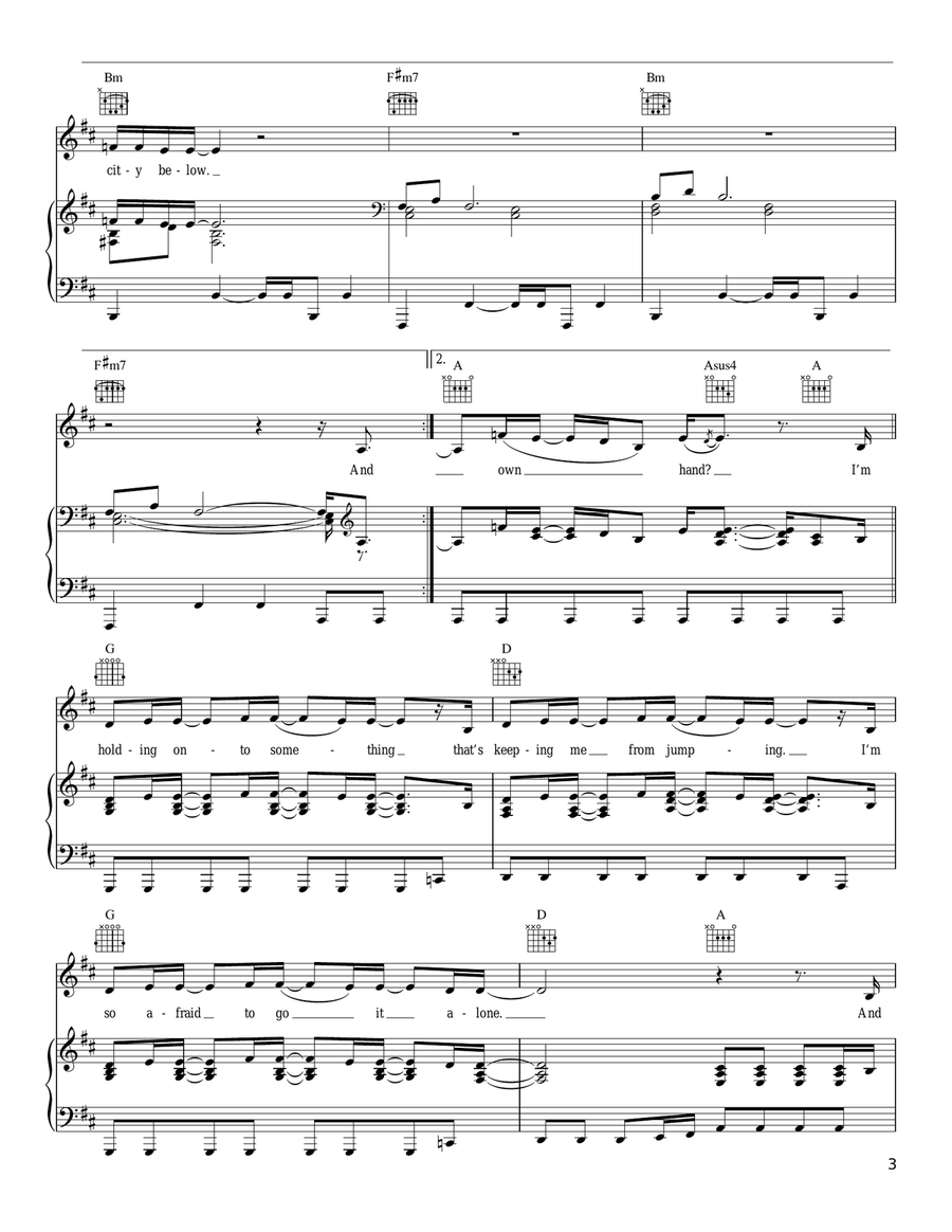 Citadel Citadel Piano, Vocal, Guitar scores gallery preview page 3