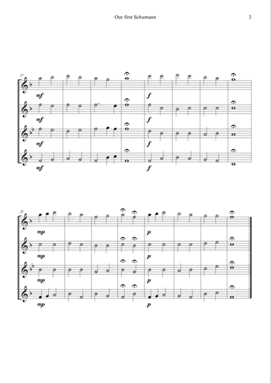 KINDERALBUM - Album for the Youth - for Saxophone Quartet Saxophone Quartet scores gallery preview page 4