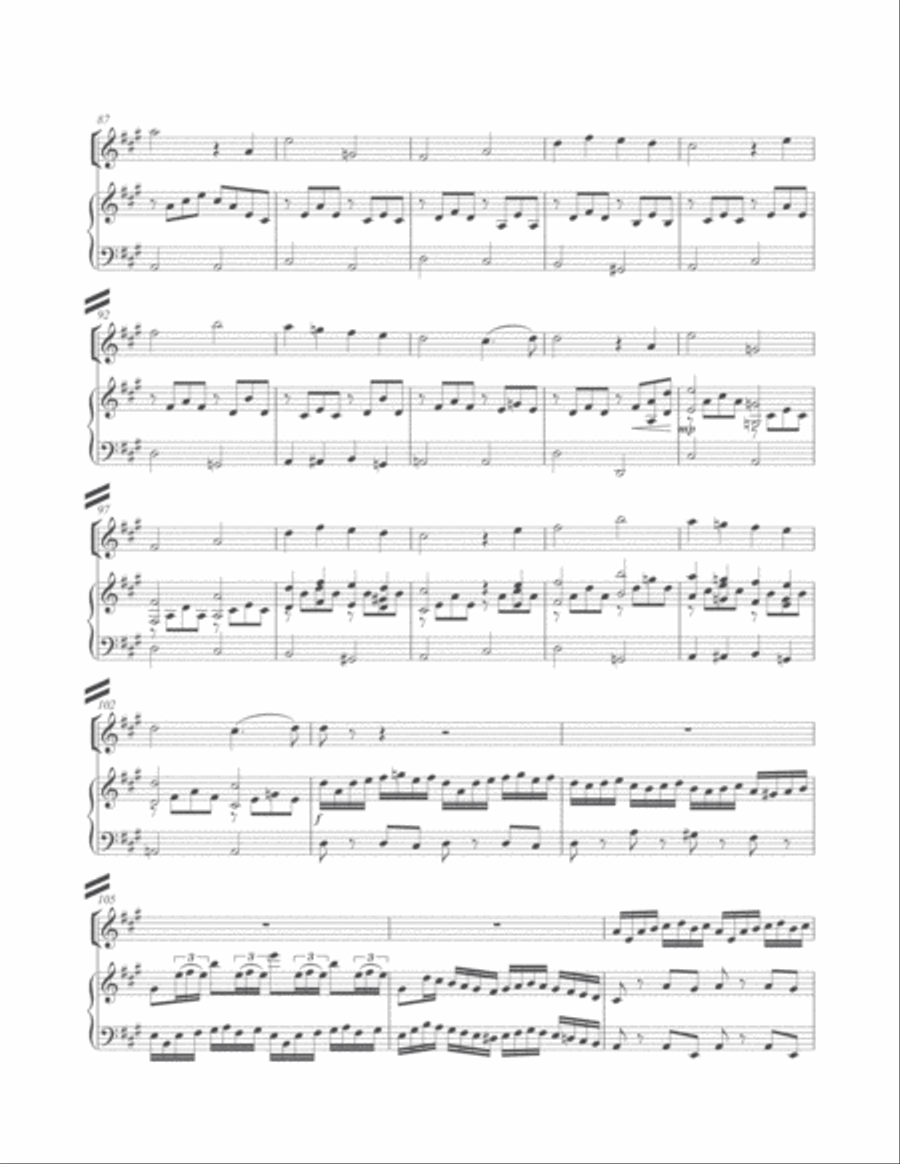 Sonata in A major for Violin and Piano Chamber Music scores gallery preview page 6