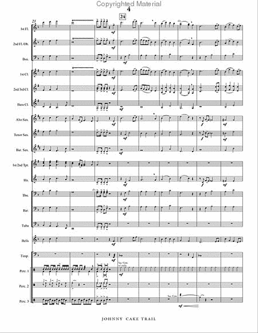 Johnnycake Trail Johnnycake Trail Concert Band scores gallery preview page 5