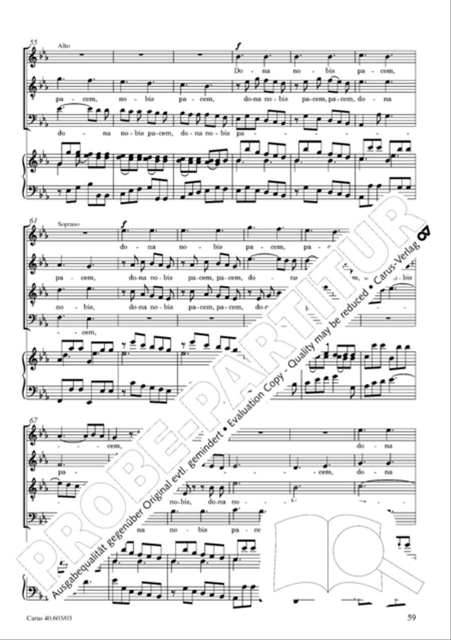 Grosse Orgelsolomesse in Es 4-Part scores gallery preview page 60
